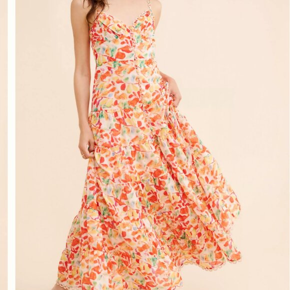 Anthropologie Dresses & Skirts - ASTR the Label Tazia Colorful Floral Maxi Dress Size M